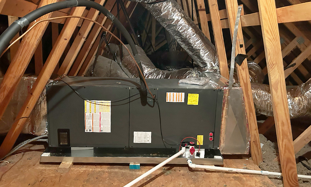 Air handler in a tight attic